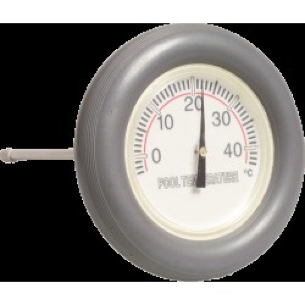 Maitec Schwimm-Thermometer rund, Schwimmring grau Ø 185 mm